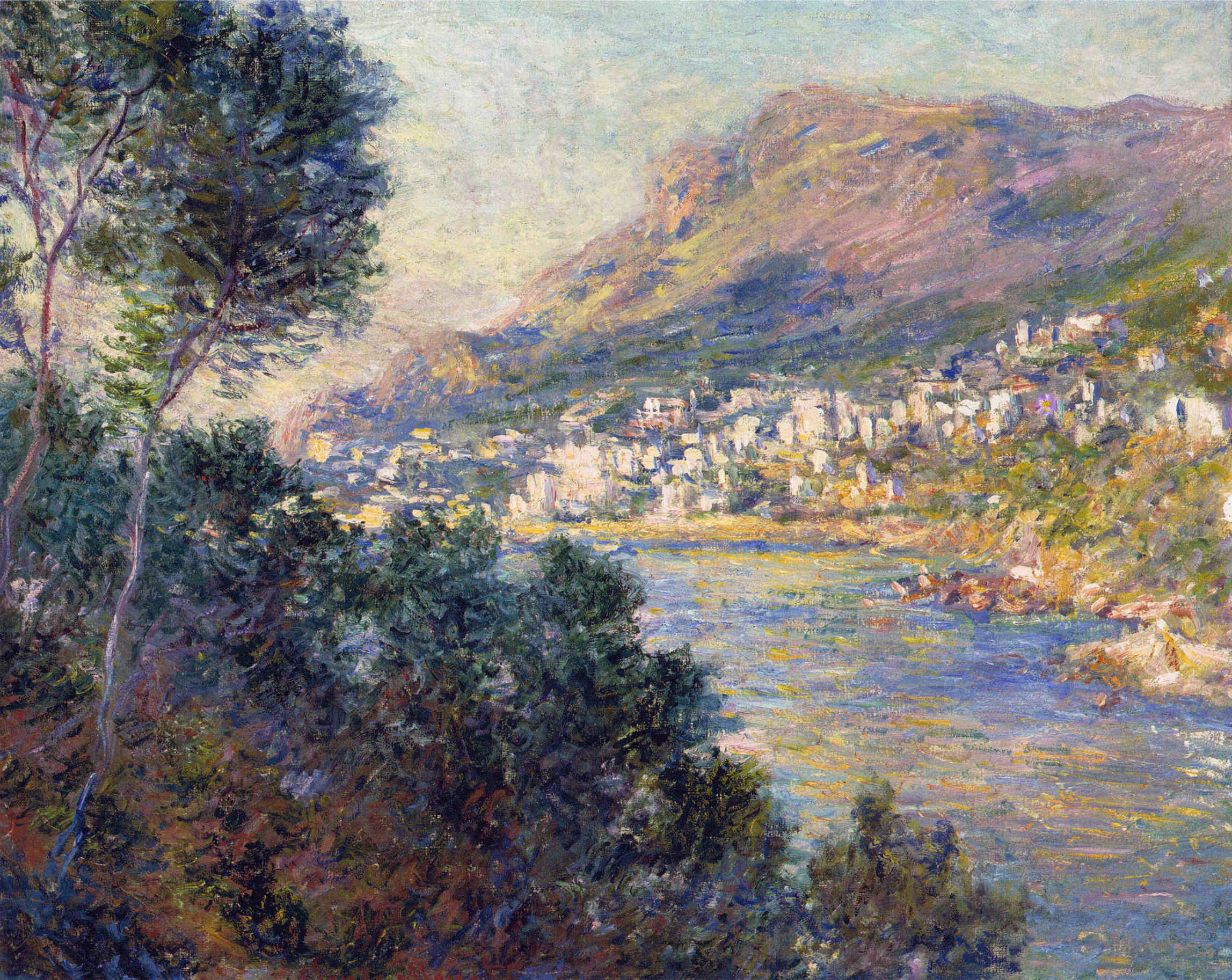 Monte Carlo Seen from Roquebrune (1884) - Claude Monet Tablo