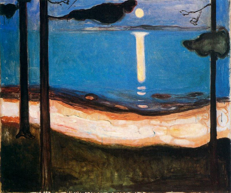Moon Light (1895) - Edvard Munch Tablo