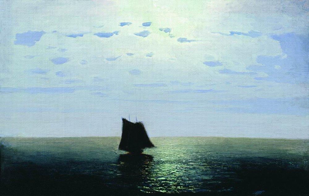 Moonlight Night on the Sea - Arkhip Kuindzhi Tablo