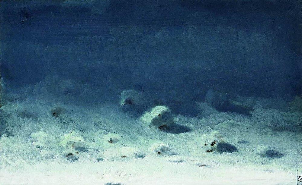 Moonlight Night. Winter - Arkhip Kuindzhi Tablo