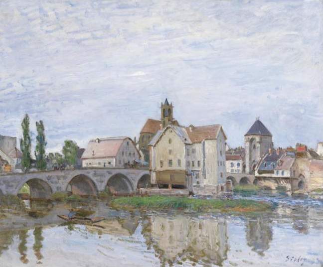 Moret on Long Time Gray (1892) - Alfred Sisley Tablo