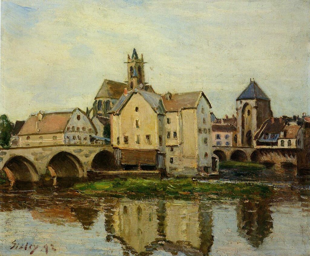 Moret sur Loing, Morning (1892) - Alfred Sisley Tablo