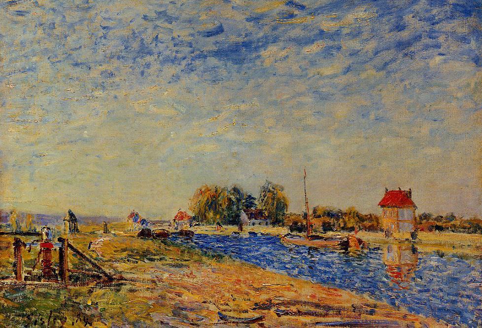 Morning Sun, Saint Mammes (1884) - Alfred Sisley Tablo
