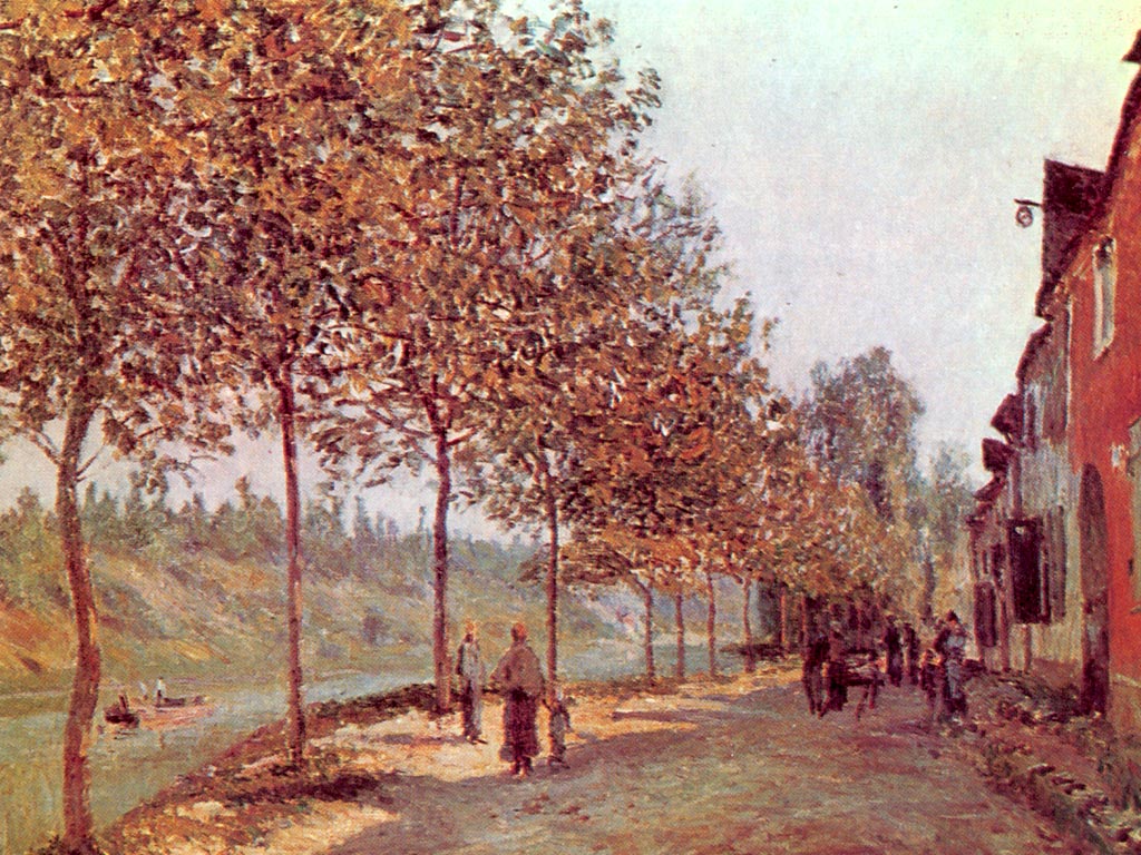 Morning in June (Saint Mammes et les Coteaux de la Celle) (1884) - Alfred Sisley Tablo