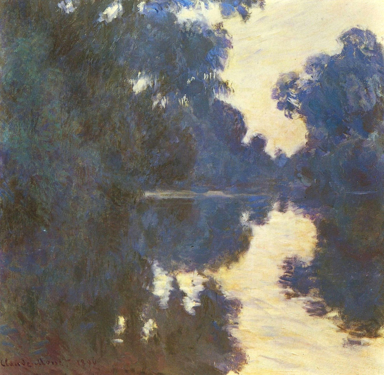 Morning on the Seine (1896) - Claude Monet Tablo
