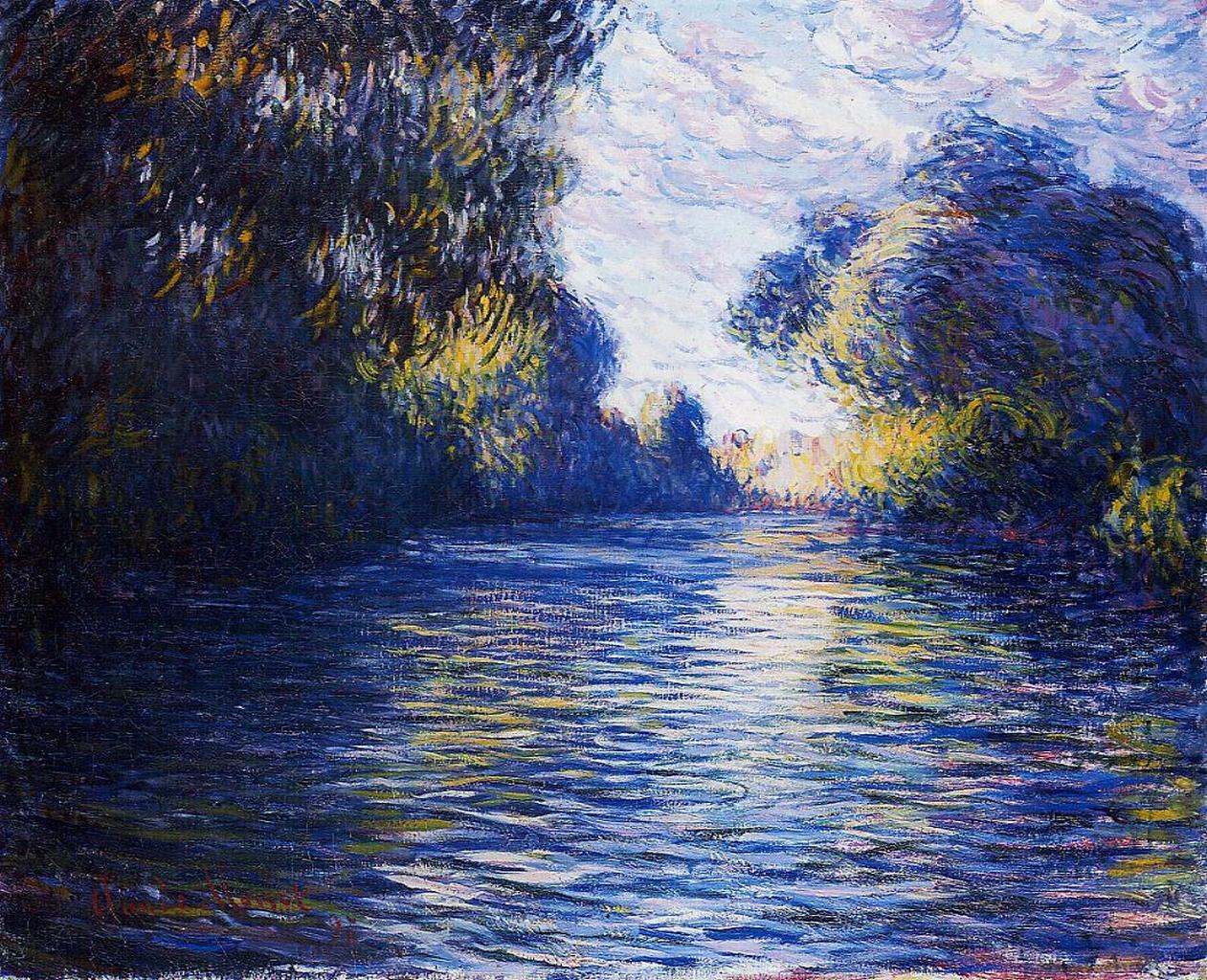 Morning on the Seine (1897) - Claude Monet Tablo