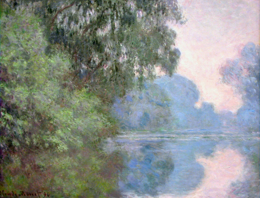 Morning on the Seine near Giverny (1897) – Claude Monet Tablo