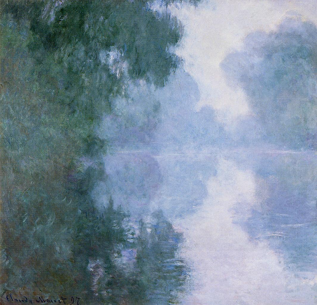 Morning on the Seine near Giverny, the Fog (1893) - Claude Monet Tablo