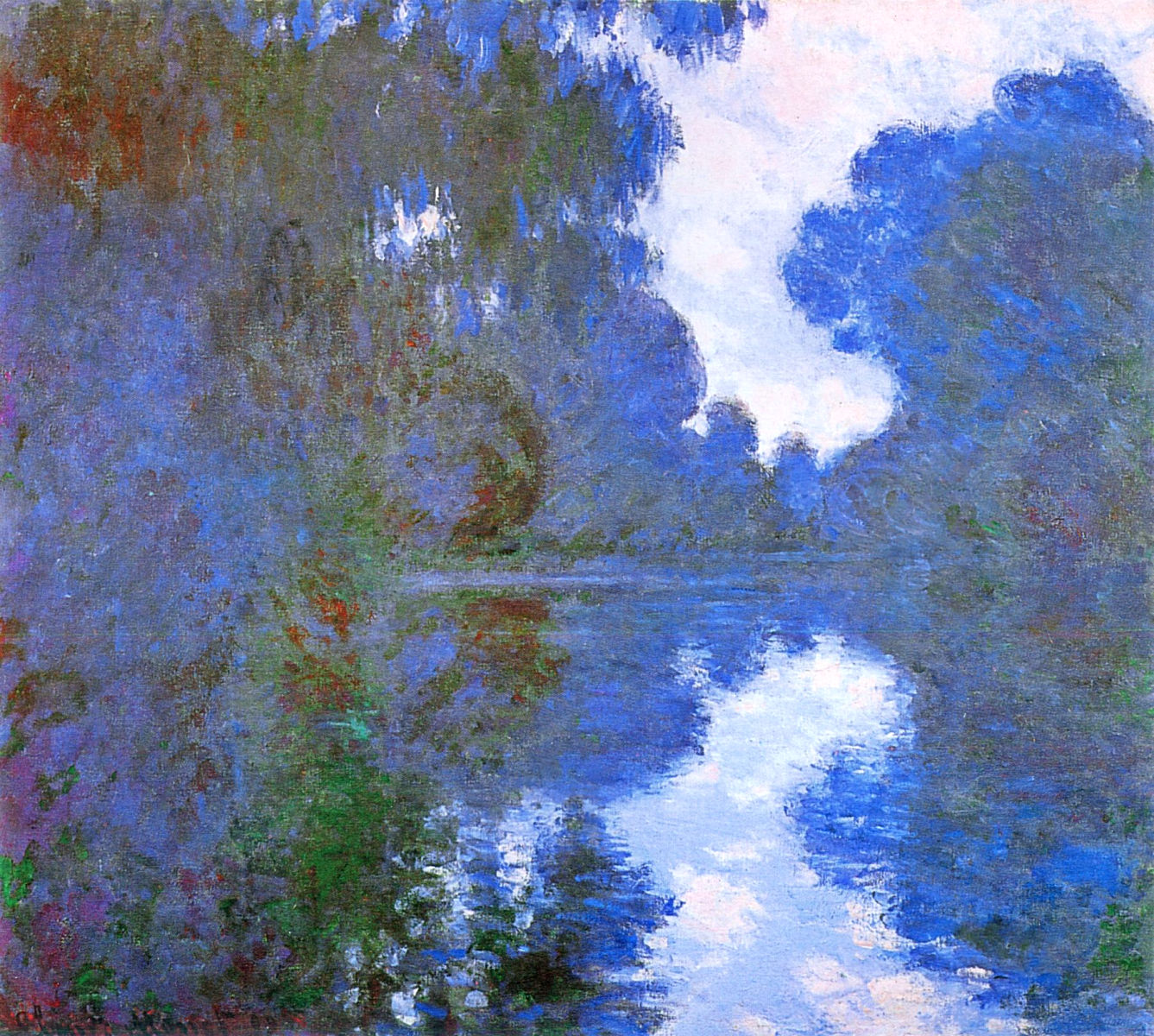 Morning on the Seine, Clear Weather 02 (1897) - Claude Monet Tablo