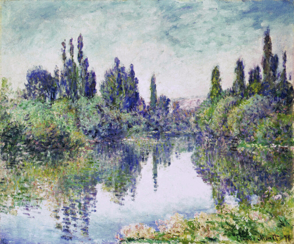 Morning on the Seine, near Vetheuil (1878) - Claude Monet Tablo