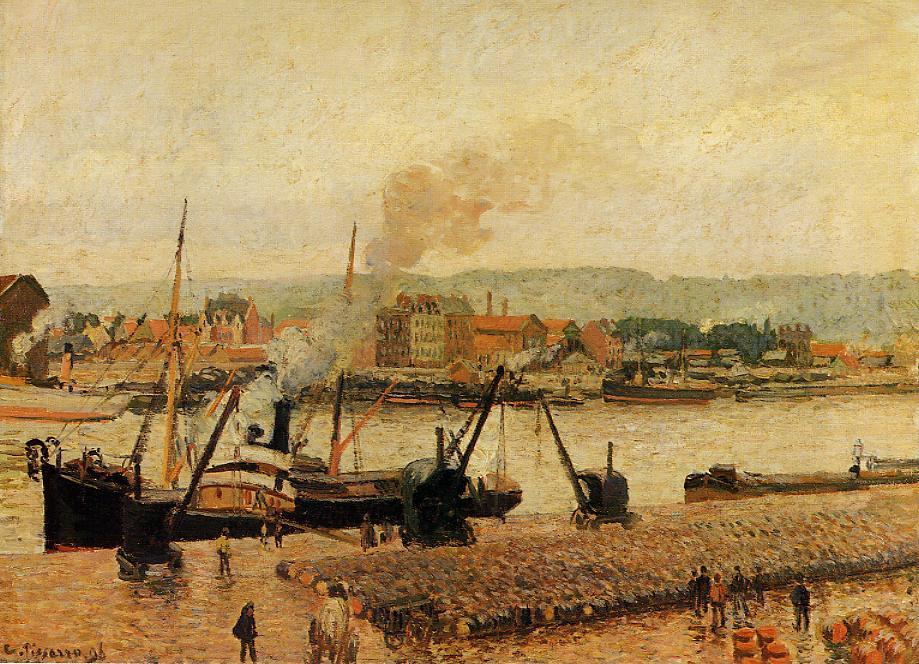 Morning, after the Rain, Rouen (1896) - Camille Pissarro Tablo