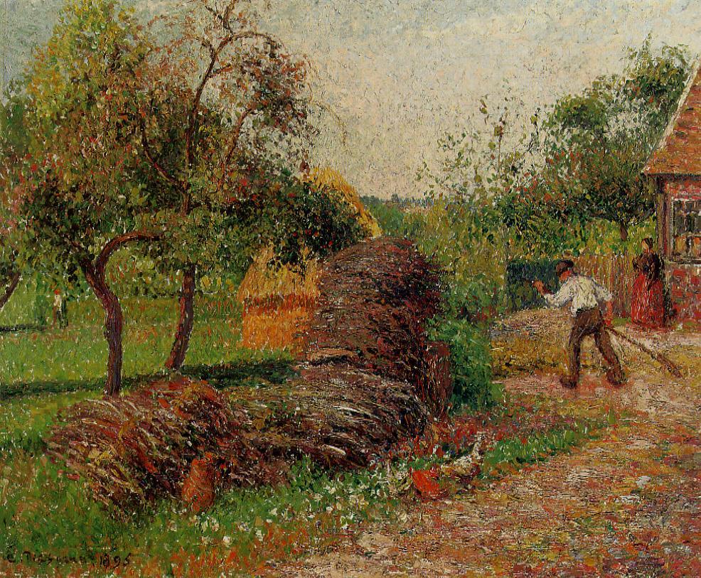Mother Lucien's Yard (1895) - Camille Pissarro Tablo