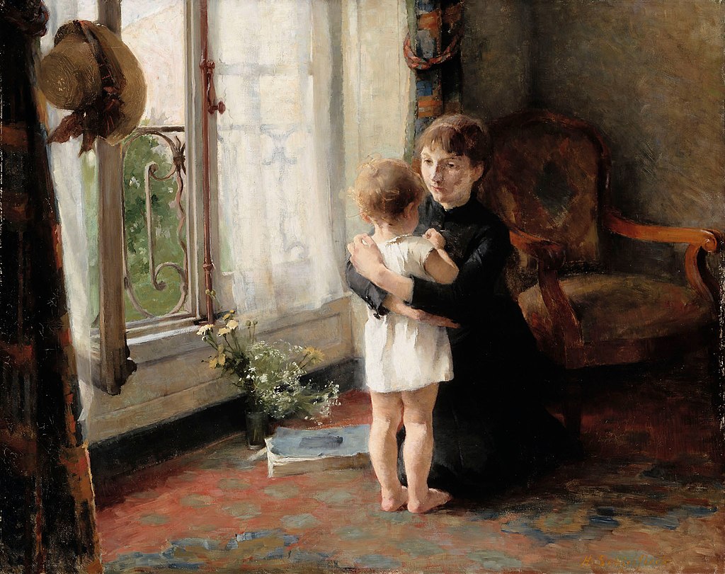 Mother and Child (1886) - Helene Schjerfbeck Tablo
