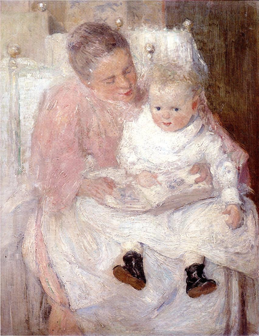 Mother and Child (1891) - Julian Alden Weir Tablo