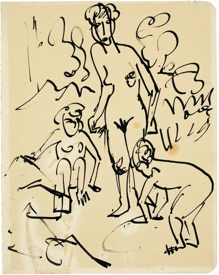 Mother and Children (1925) - Ernst Ludwig Kirchner Tablo