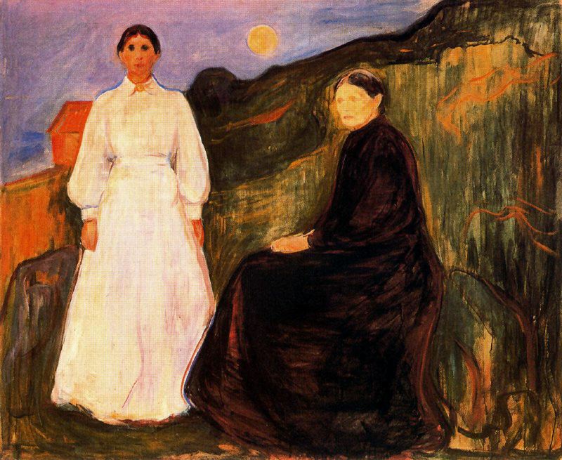 Mother and Daughter (1897) - Edvard Munch Tablo