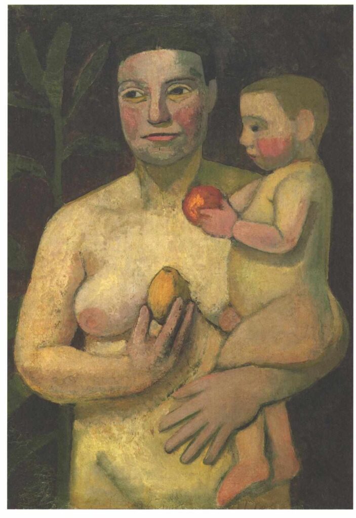 Mother and child - Paula Modersohn-Becker Tablo