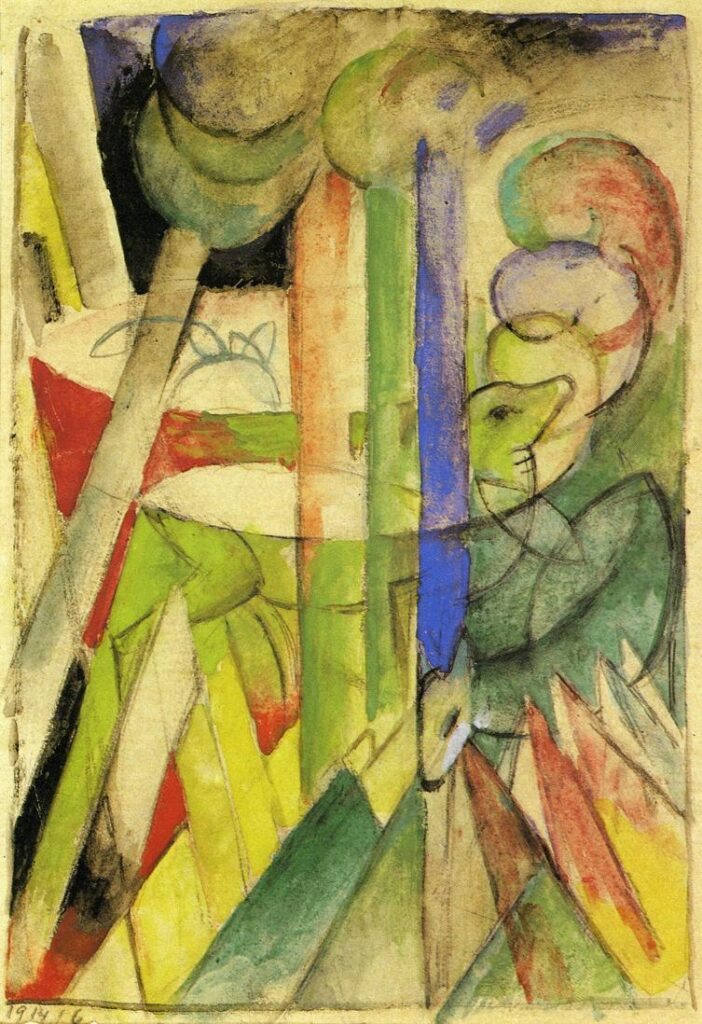 Mountain Goats (1914) - Franz Marc Tablo