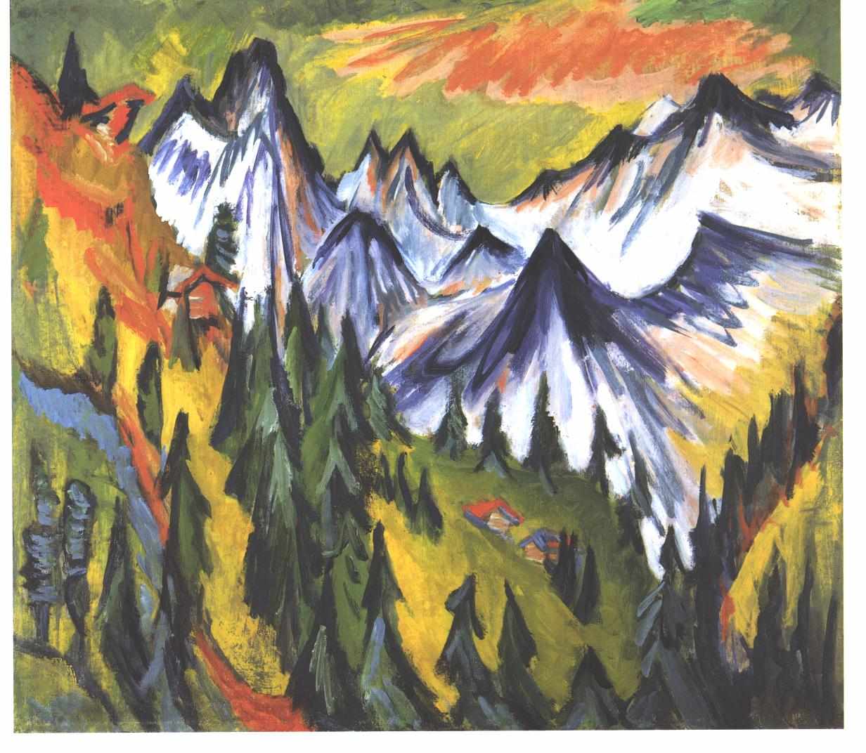 Mountain Top - Ernst Ludwig Kirchner Tablo