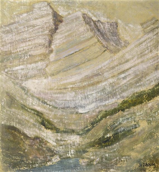 Mountain landscape (1941) - Helen Dahm Tablo