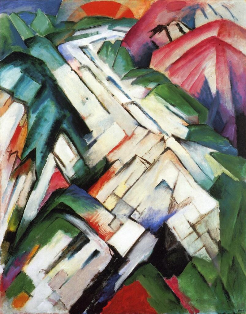 Mountains (Rocky Way Landscape) (1912) - Franz Marc Tablo
