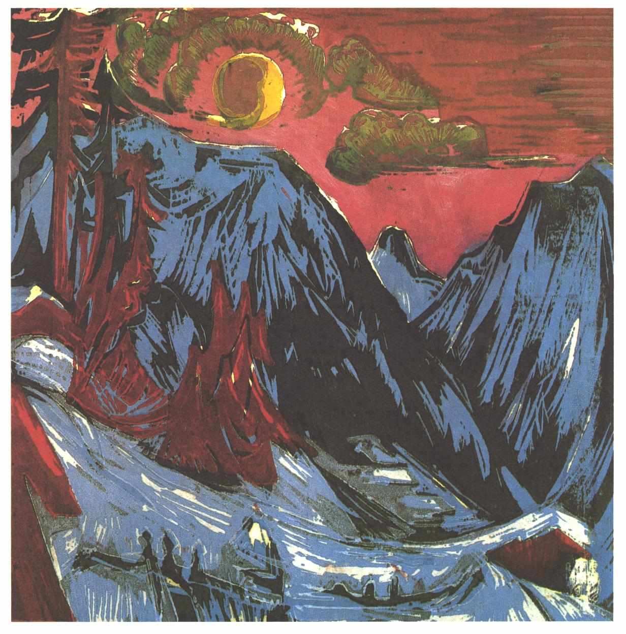 Mountains in Winter (1919) - Ernst Ludwig Kirchner Tablo