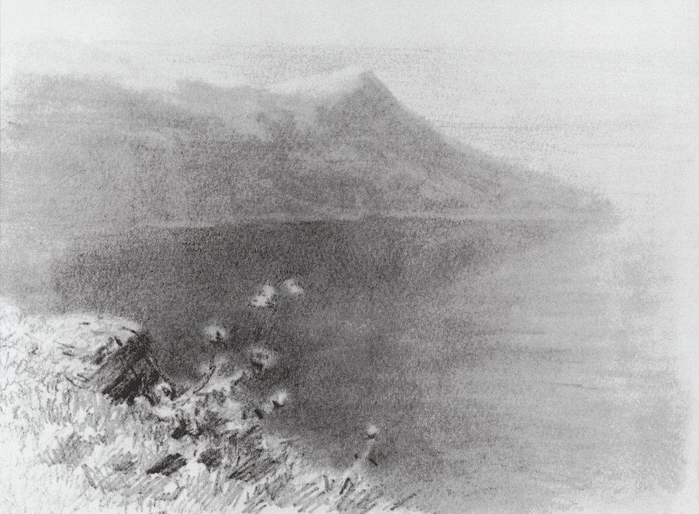 Mountains on the shore - Arkhip Kuindzhi Tablo