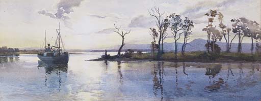 Mouth of the Goulburn River - Julian Ashton Tablo