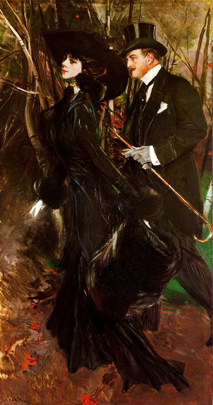 Moving to the Bois de Boulogene (1909) - Giovanni Boldini Tablo