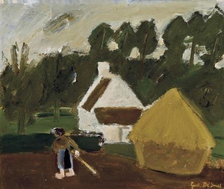 Mowing woman (1941) - Gustave De Smet Tablo