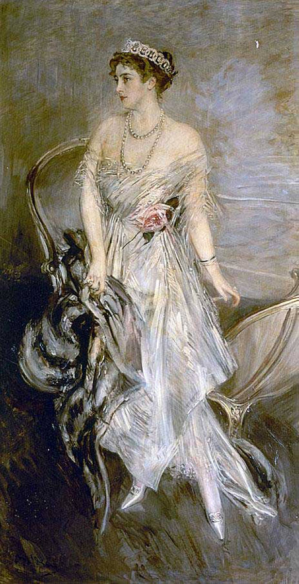 Mrs. Leeds, the later Princess Anastasia of Greece (and Denmark) (1914) - Giovanni Boldini Tablo