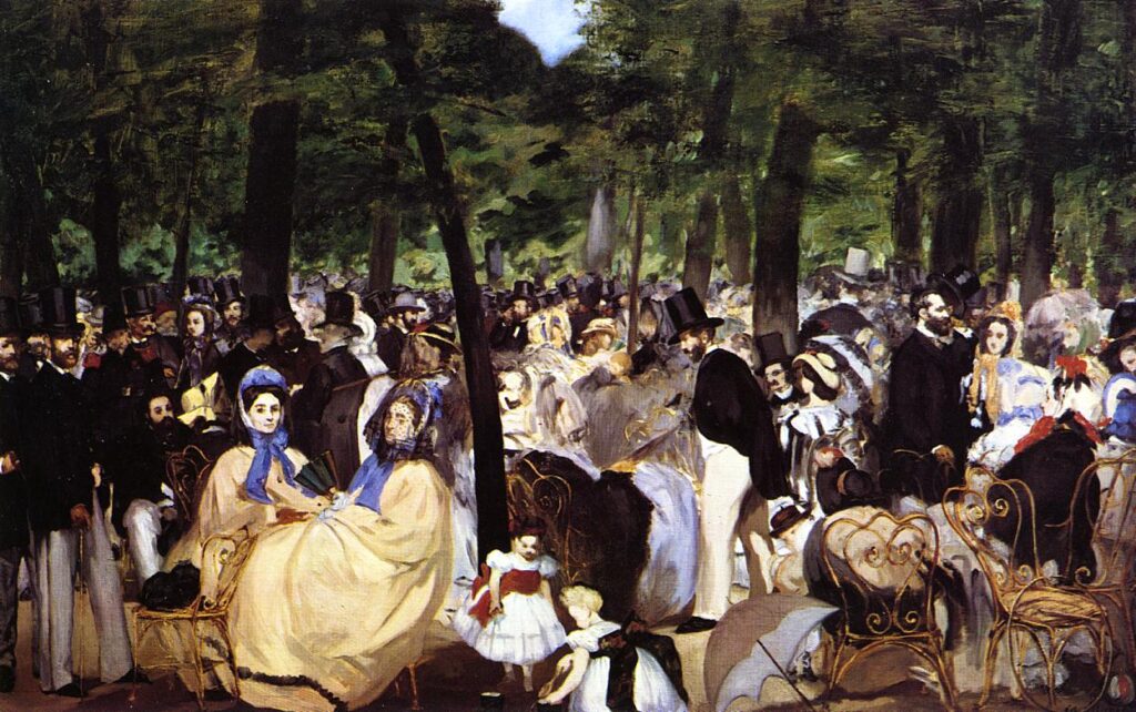 Music in the Tuileries Garden (1862) - Edouard Manet Tablo