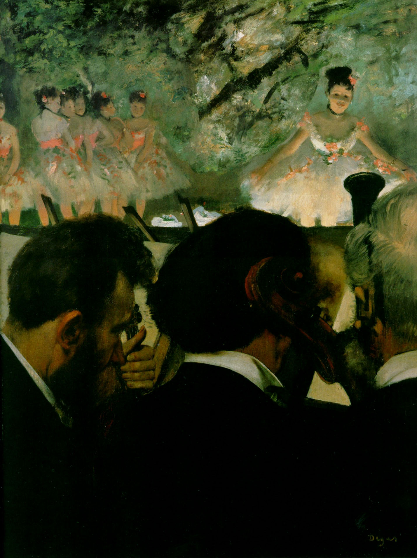 Musicians in the Orchestra (1872) - Edgar Degas Tablo