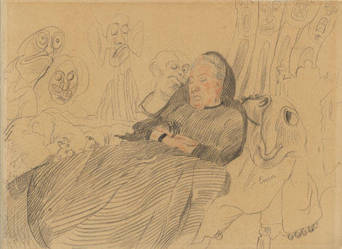 My Aunt Asleep Dreaming of Monsters (1890) - James Ensor Tablo