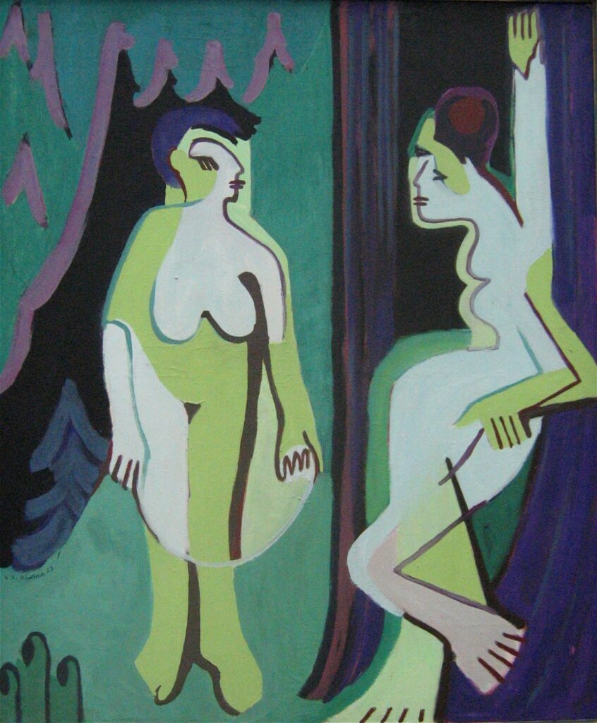 Naked Women on Meadow (1928) - Ernst Ludwig Kirchner Tablo