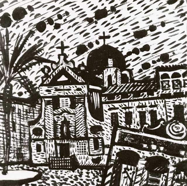 Naples (1914) - Mstislav Dobuzhinsky Tablo