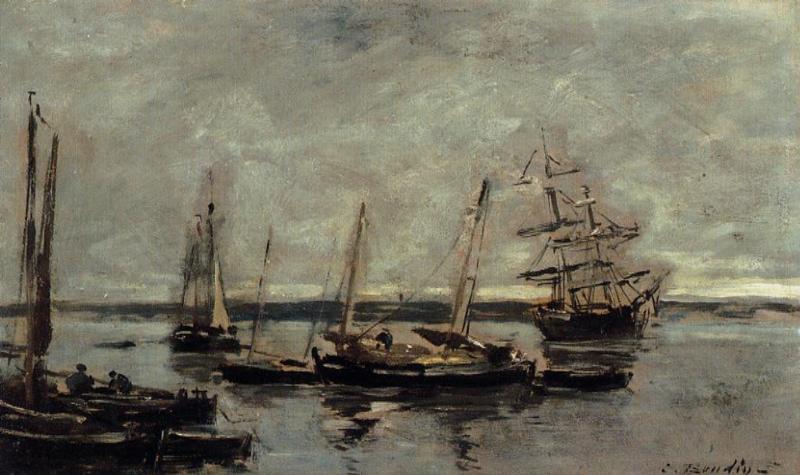 Near Camaret (1872) - Eugène Boudin Tablo