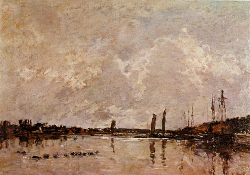 Near Faou (1872) – Eugène Boudin Tablo