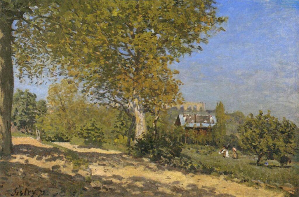 Near Louveciennes (1874) - Alfred Sisley Tablo