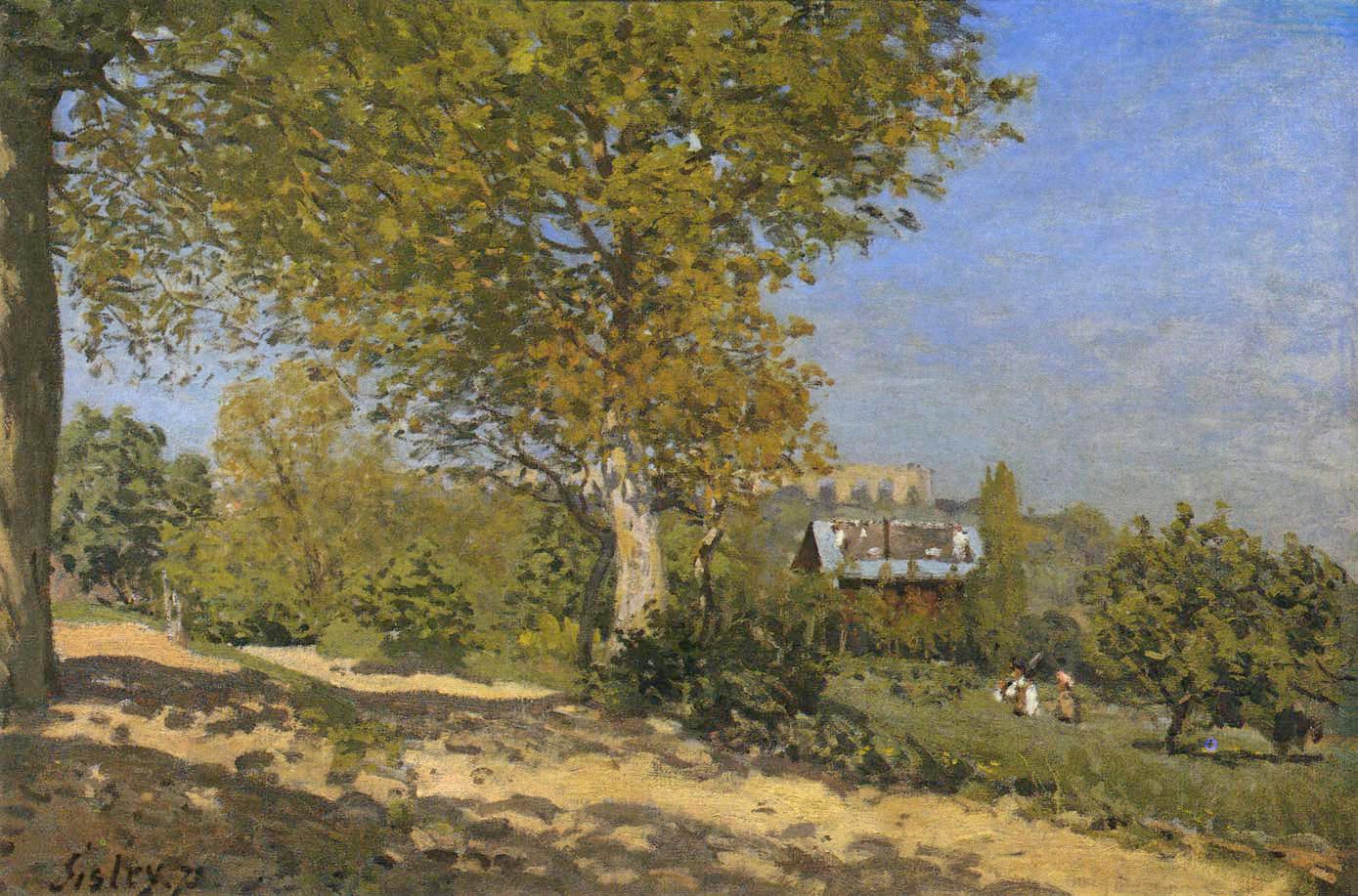 Near Louveciennes (1874) - Alfred Sisley Tablo
