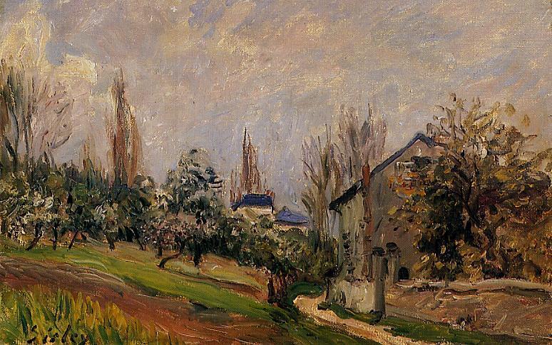 Near Moret (1891) - Alfred Sisley Tablo