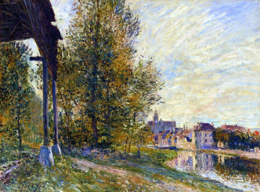 Near Moret sur Loing (1881) - Alfred Sisley Tablo