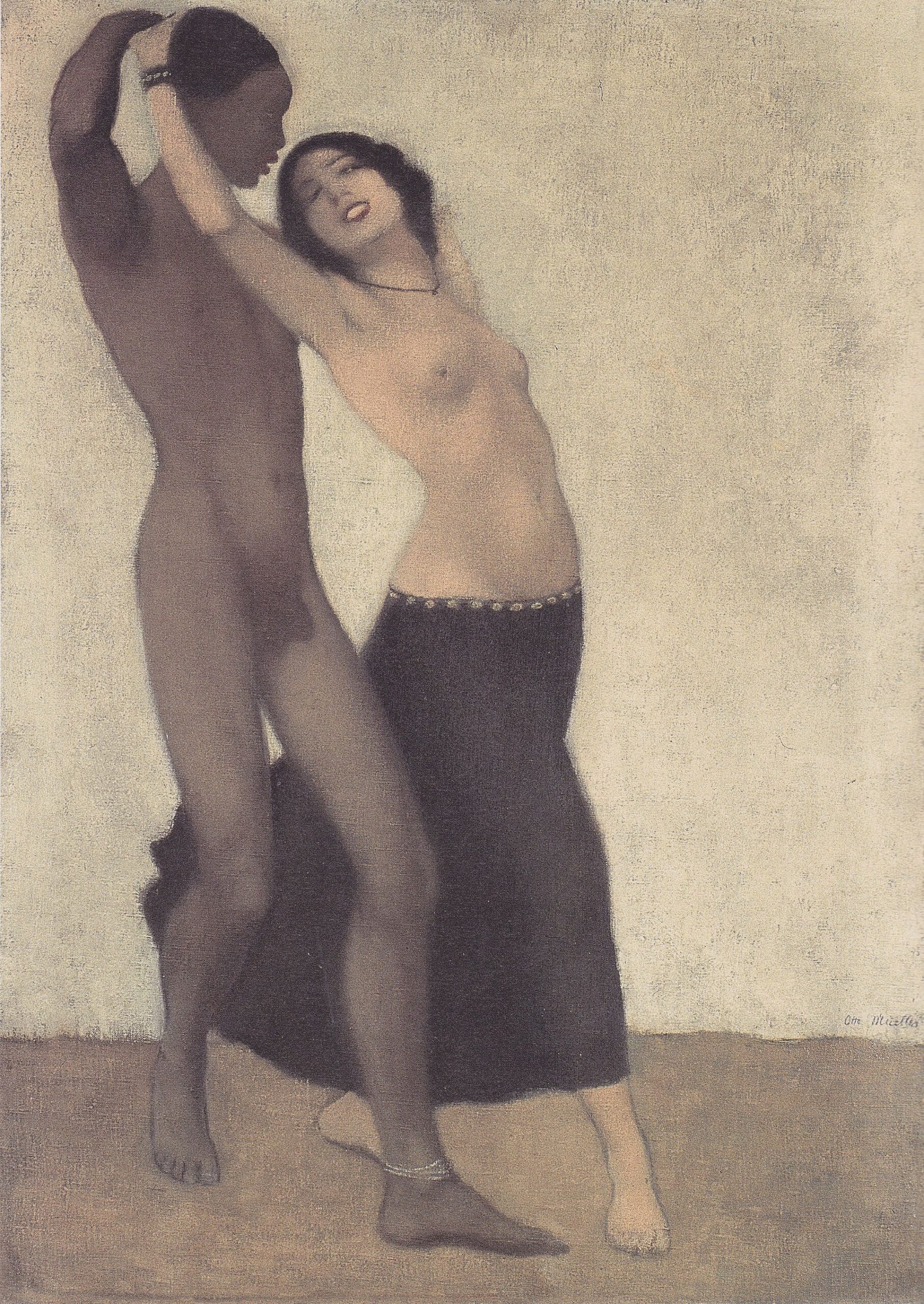 Neger Und Tänzerin (1903) - Otto Mueller Tablo