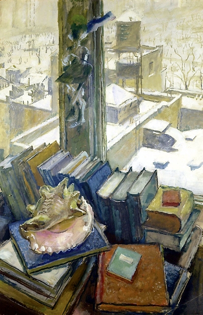 New York Rooftops, My Windows in New York (1943) - Mstislav Dobuzhinsky Tablo