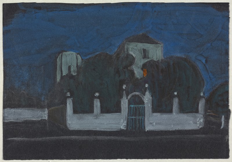 Night Garden with Buildings (1905) - Gabriele Münter Tablo