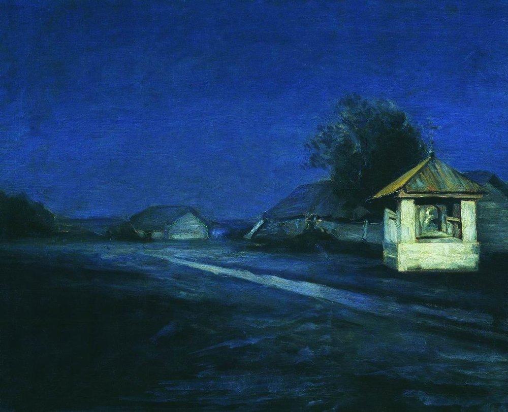 Night Landscape - Arkhip Kuindzhi Tablo