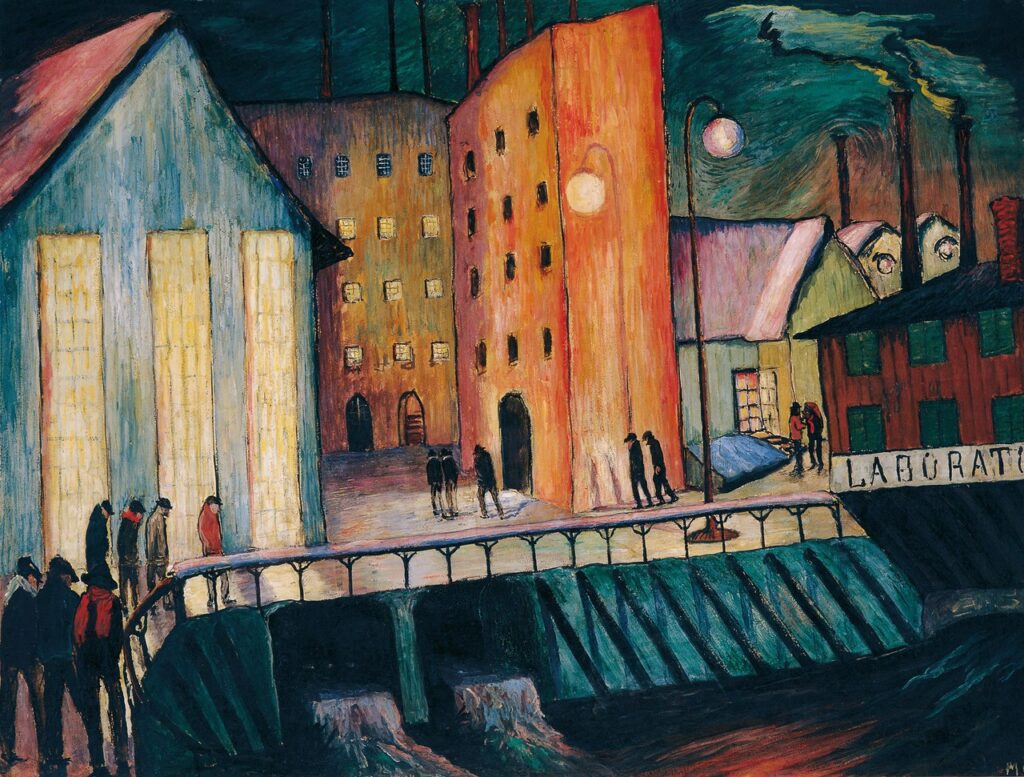 Night shift (1924) - Marianne von Werefkin Tablo