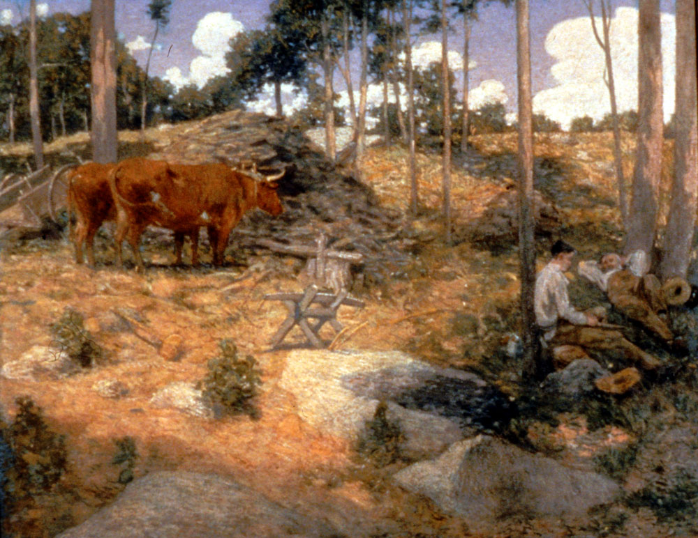 Noonday Rest in New England (1897) - Julian Alden Weir Tablo