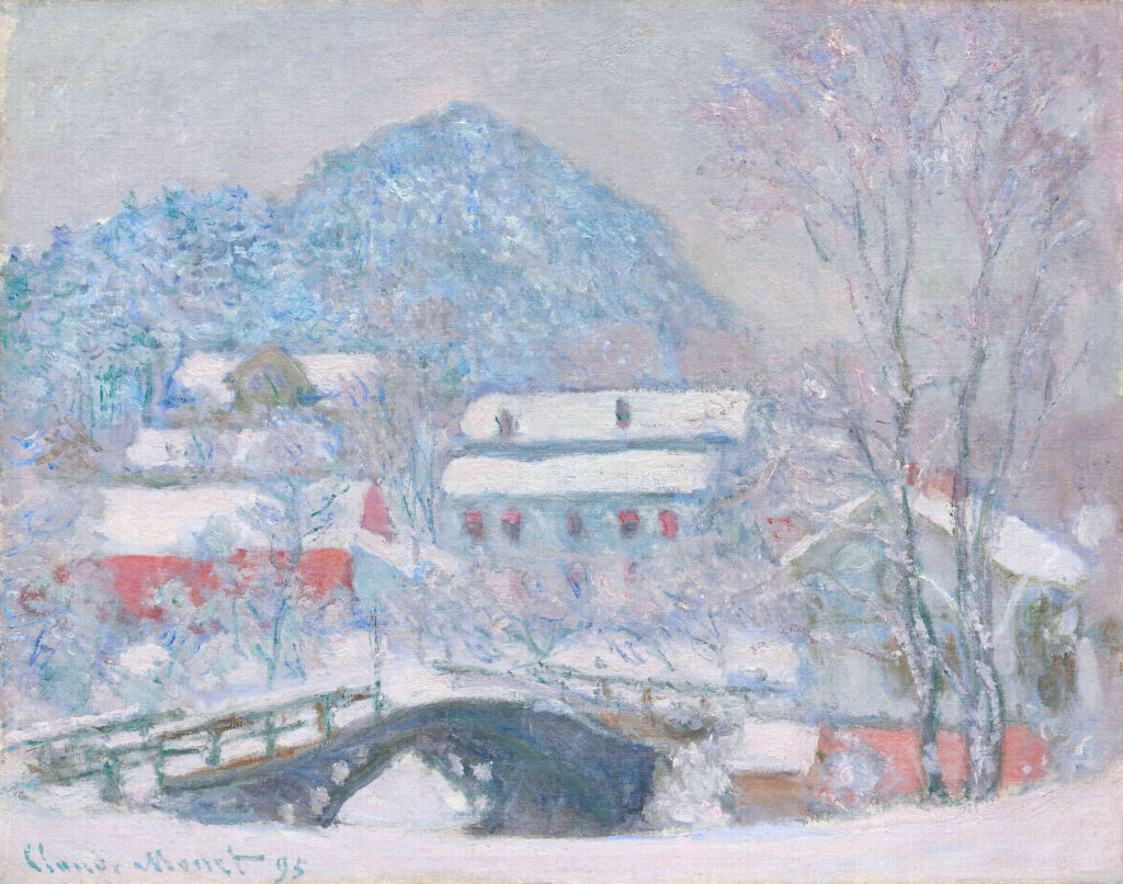 Norway, Sandviken Village in the Snow (1895) - Claude Monet Tablo