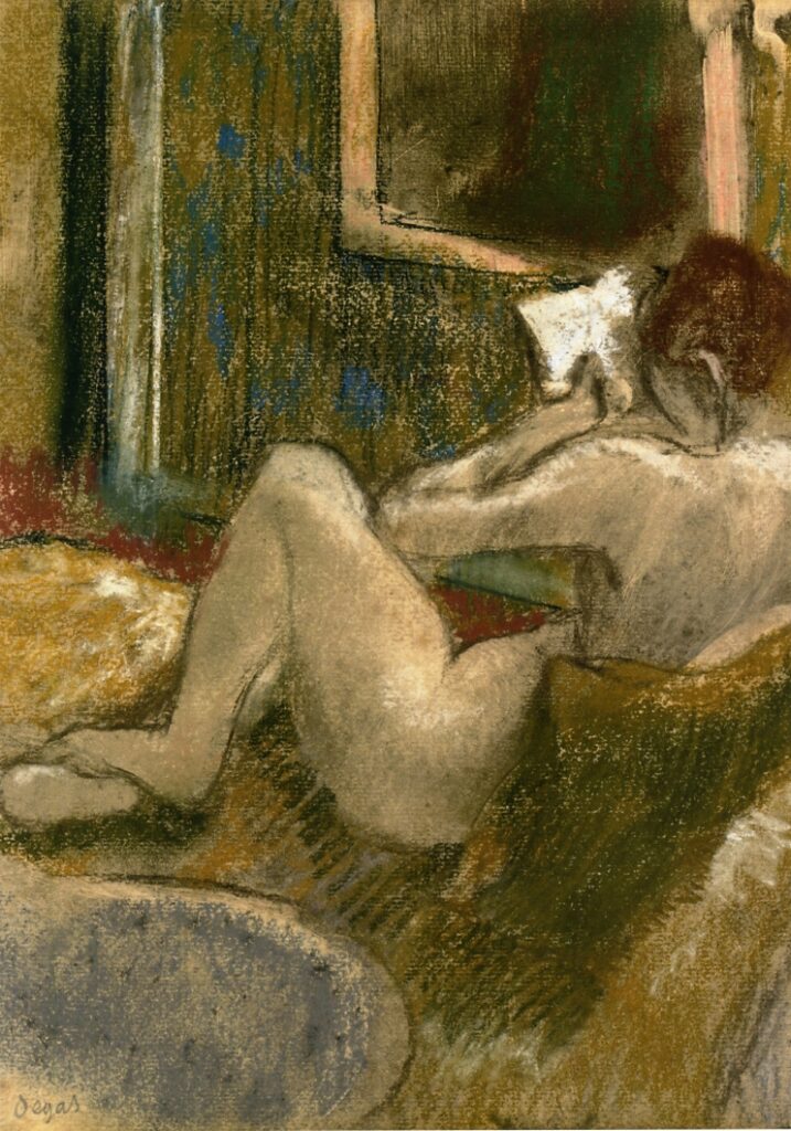 Nude from the Rear, Reading (1880) - Edgar Degas Tablo